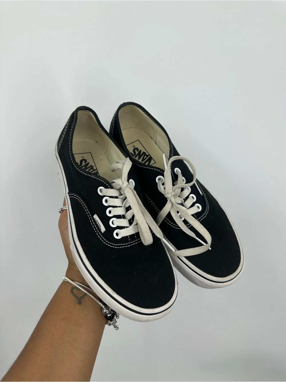 Vans Skate Black Platform Shoes Size Women's 8.5 Grunge Skater